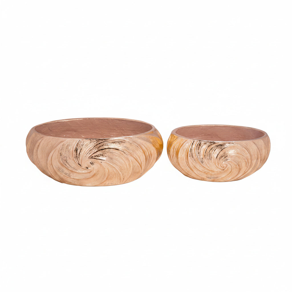 Zeinab Embossed Oval Planter Set (Set of 2)