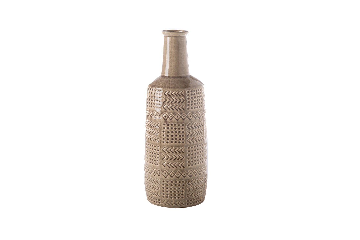 Zarien Layered Tribal Ceramic Vase