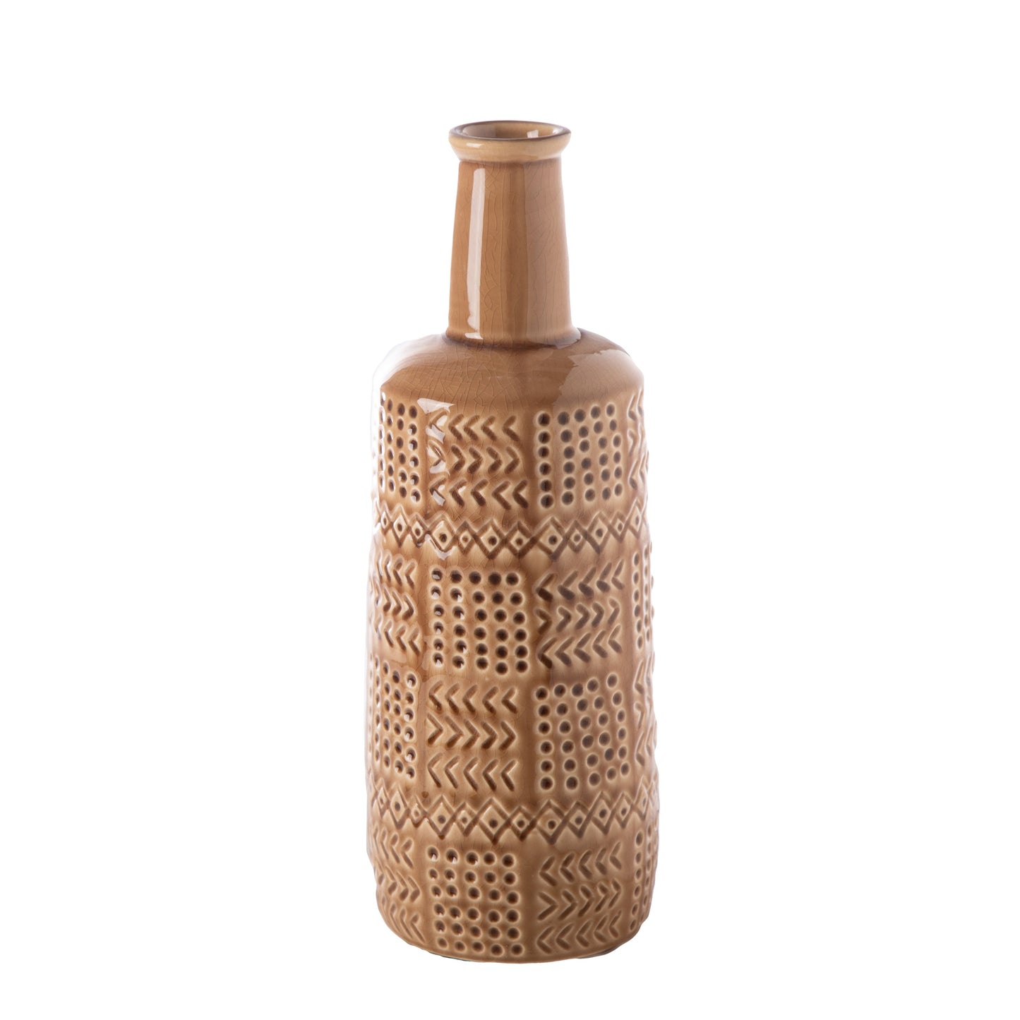 Zarien Layered Tribal Ceramic Vase