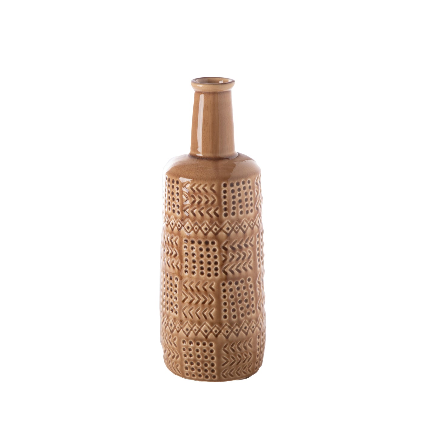 Zarien Layered Tribal Ceramic Vase