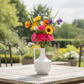 Leona Ceramic Round Bottle Vase