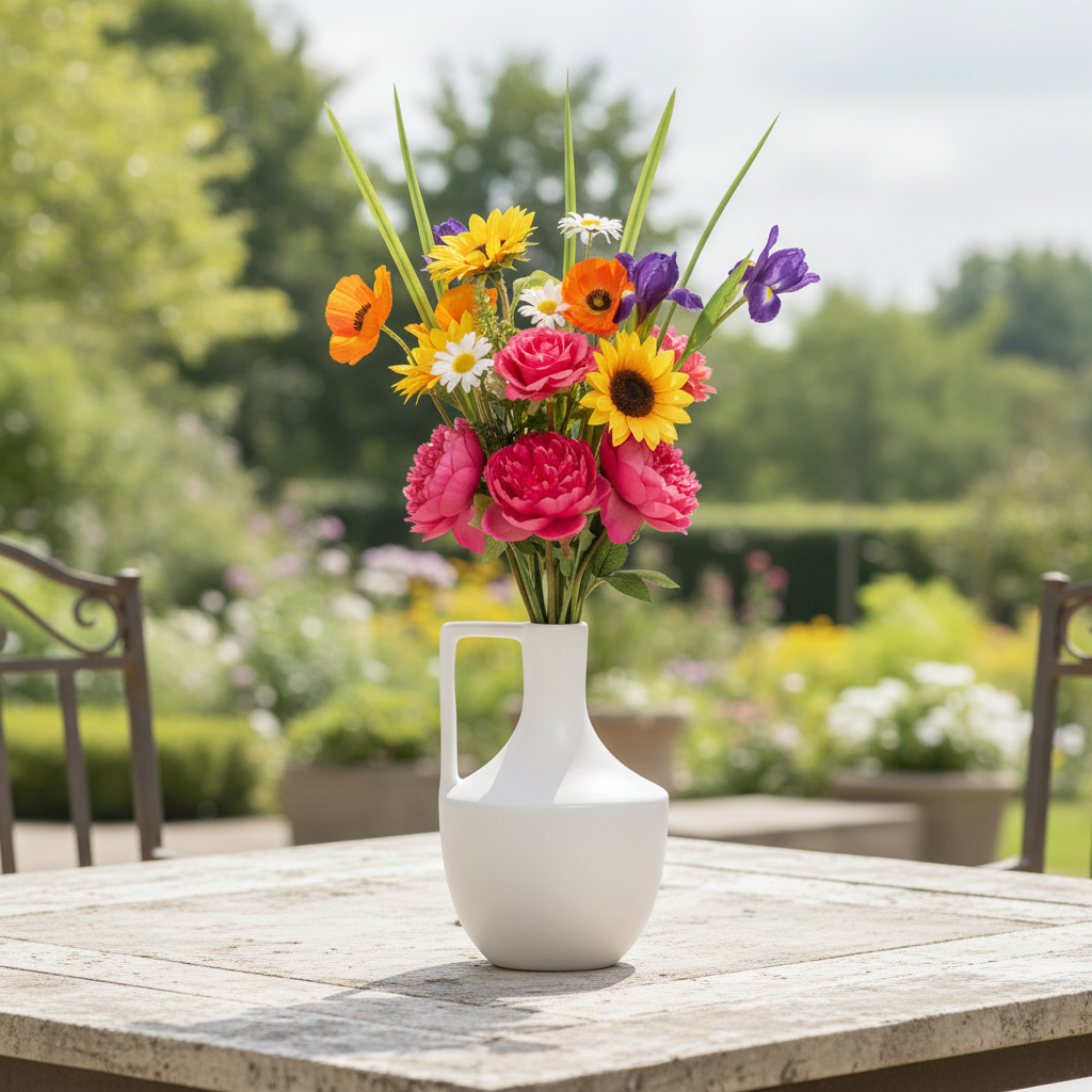 Leona Ceramic Round Bottle Vase