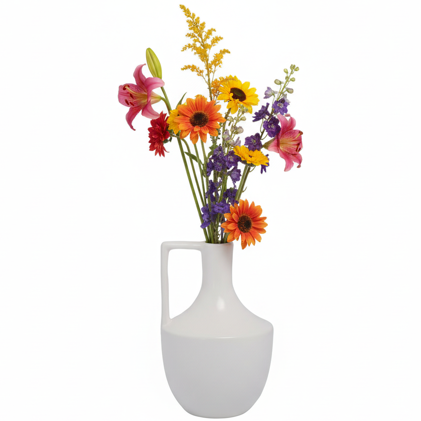 Leona Ceramic Round Bottle Vase