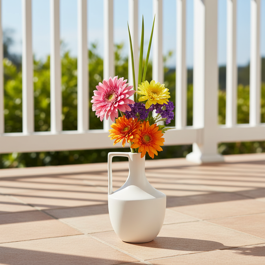 Leona Ceramic Round Bottle Vase
