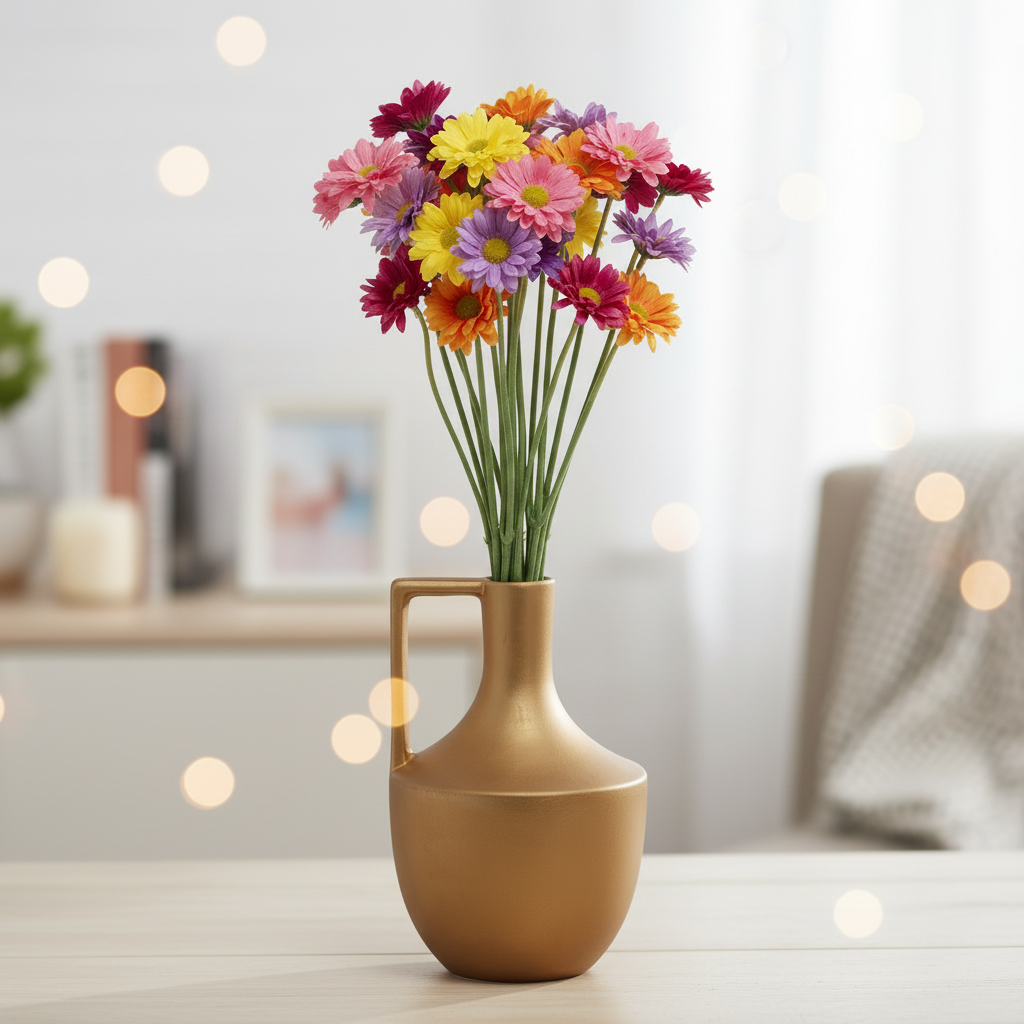 Leona Ceramic Round Bottle Vase
