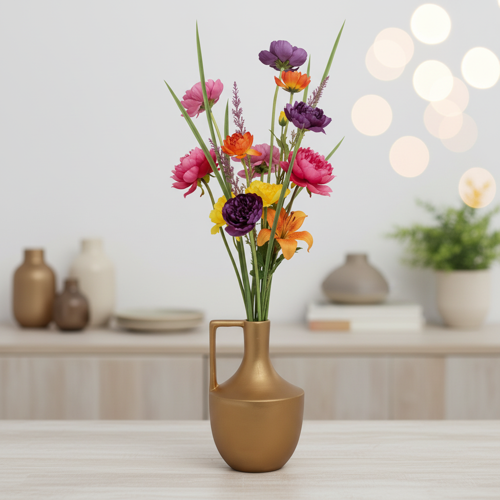 Leona Ceramic Round Bottle Vase