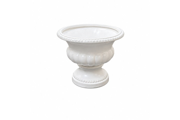 Alanis Pedestal Urn Ceramic Planter - White
