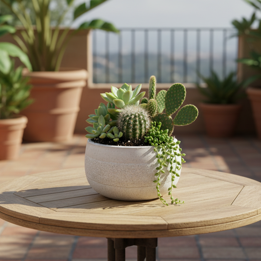 Dee Ceramic Two-Tone Bowl Planter