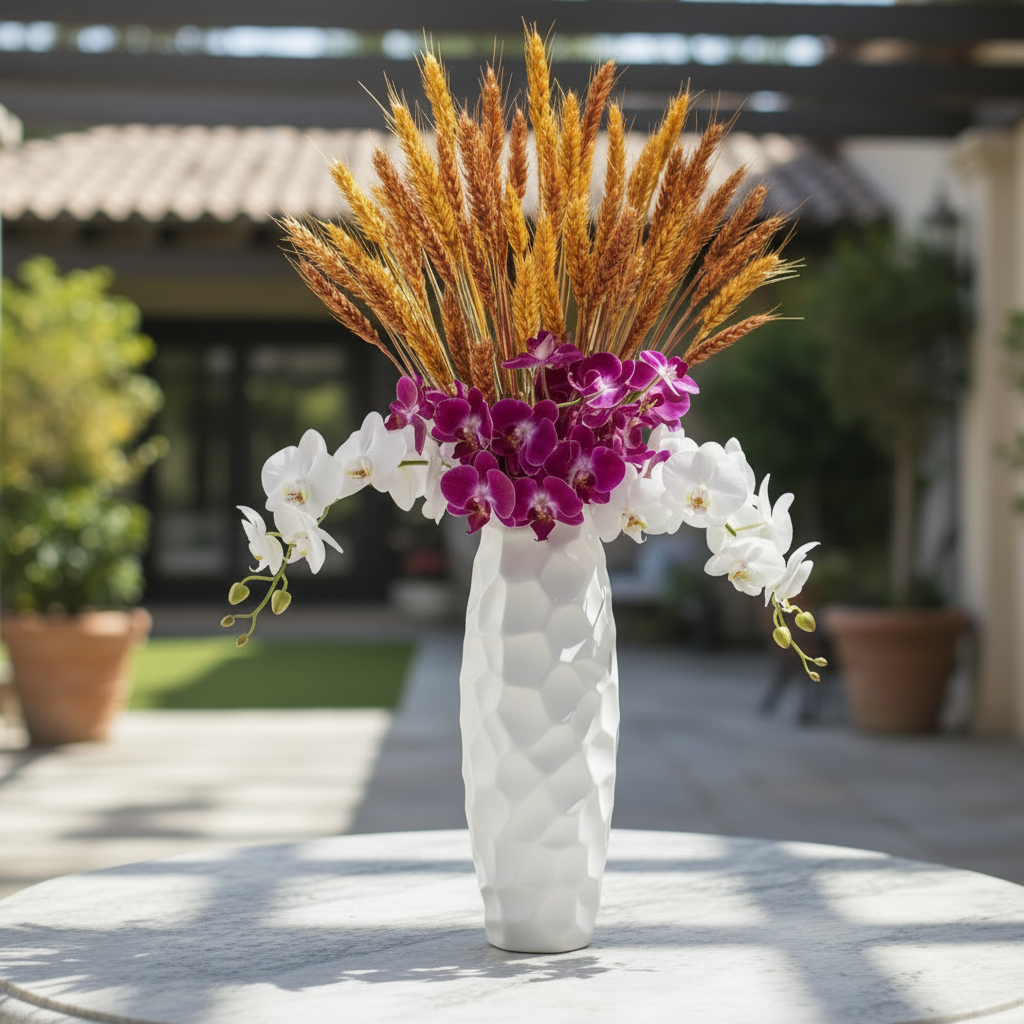 Elowen Ceramic Bellied Wave Vase