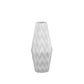 Dallyn Ceramic Rounded Bellied Vase with Round Lip and Embossed Wave Design