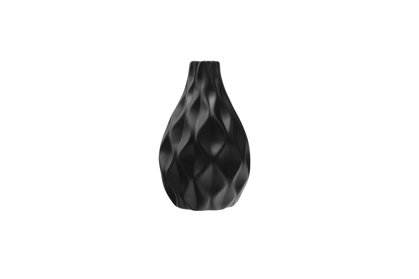 Ceramic Round Bellied Vase Matte Finish-11.25"H