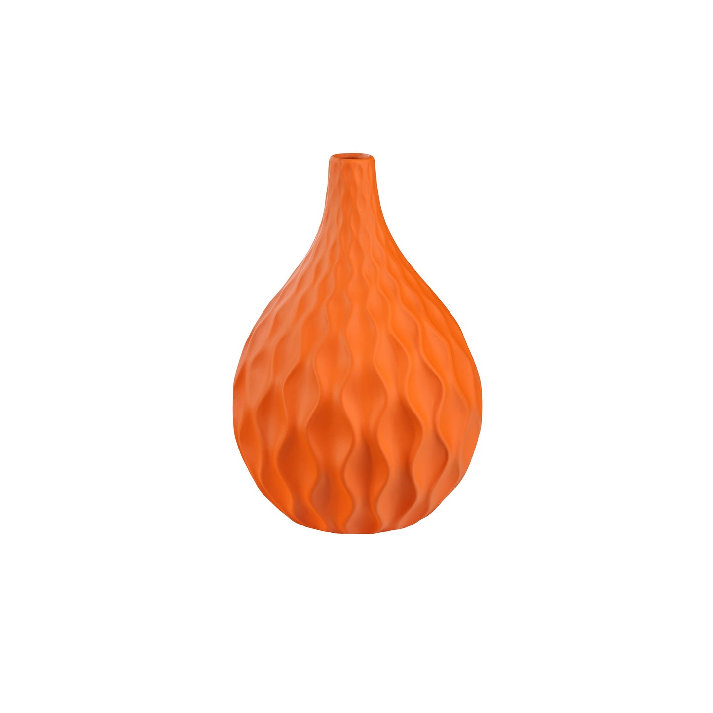 Maia Ceramic Embossed Wave Pattern Vase
