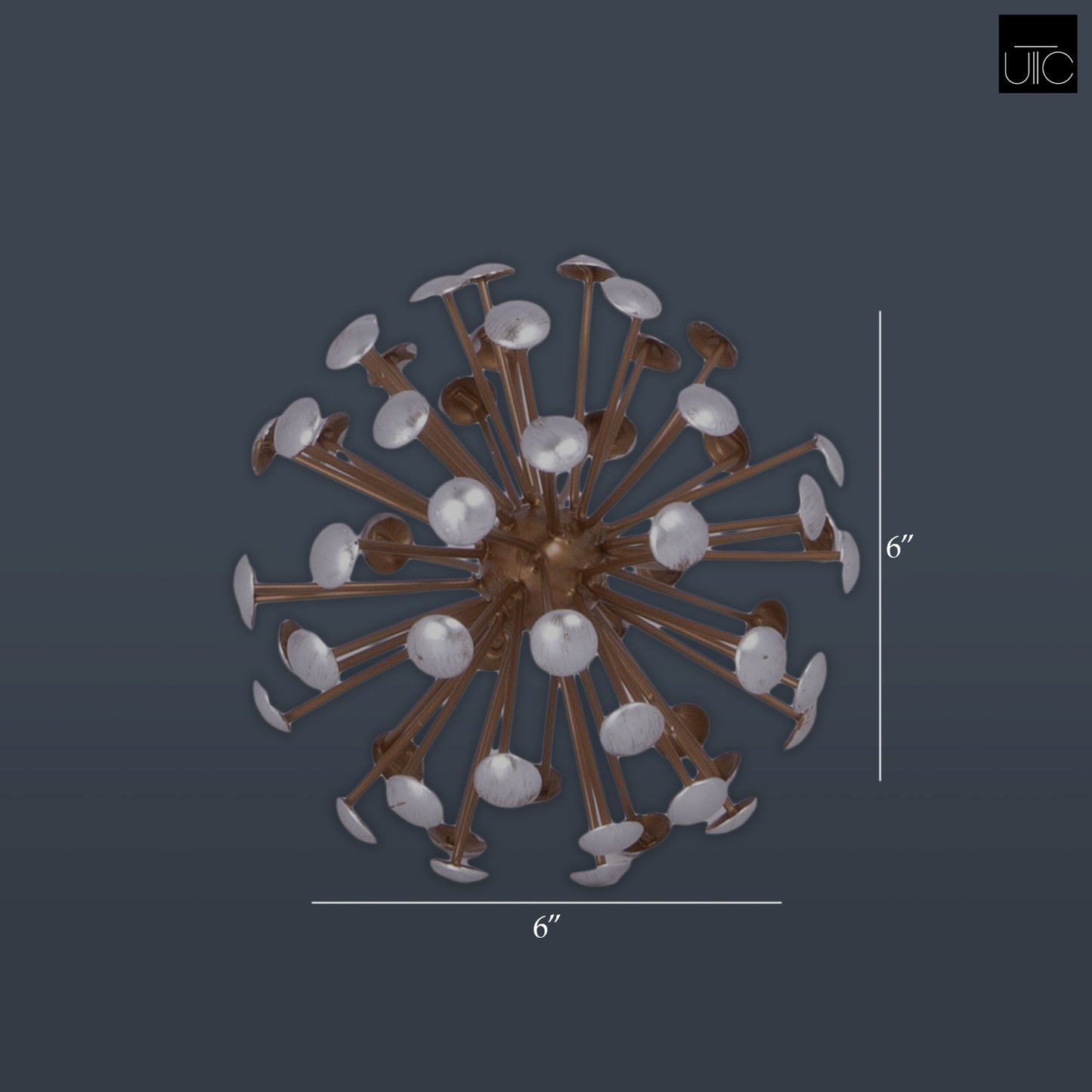 Amryn Metal Sea Urchin Sculpture