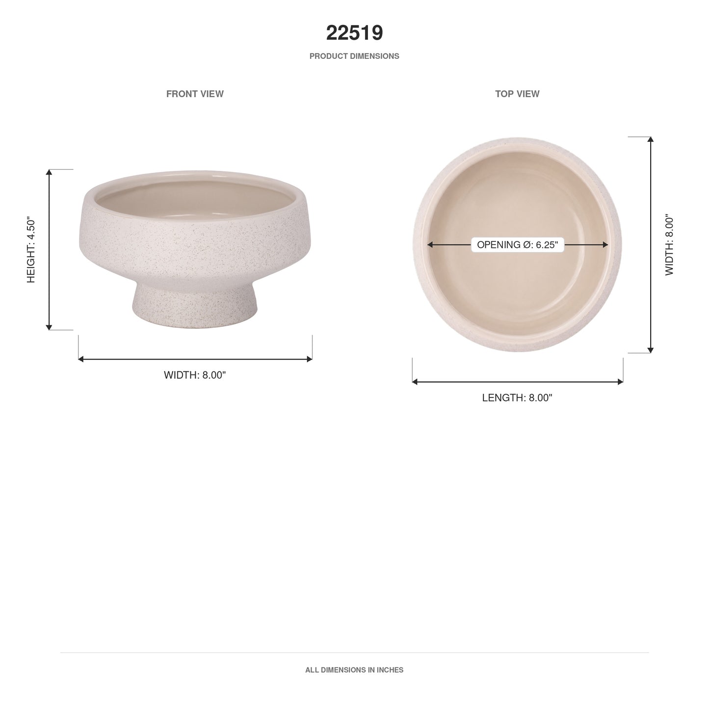 Cora Ceramic Footed Bowl