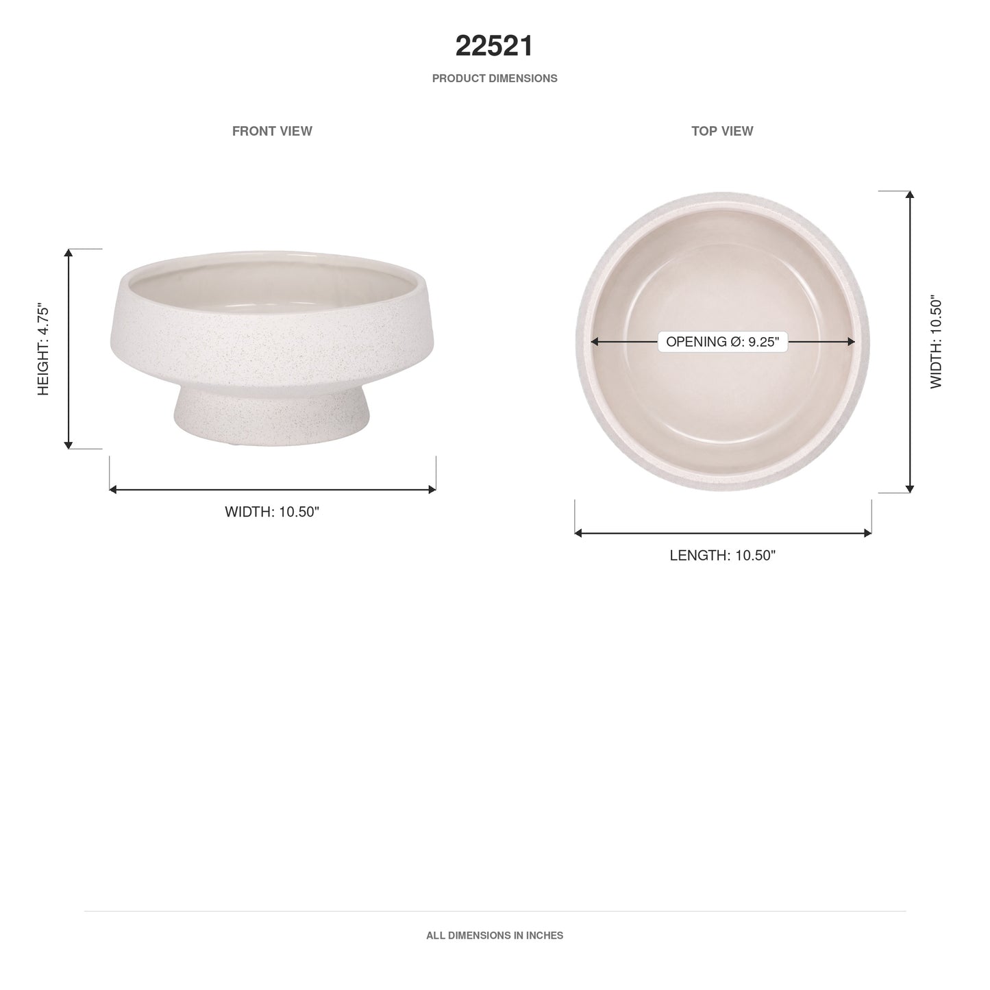 Mystique Ceramic Footed Bowl