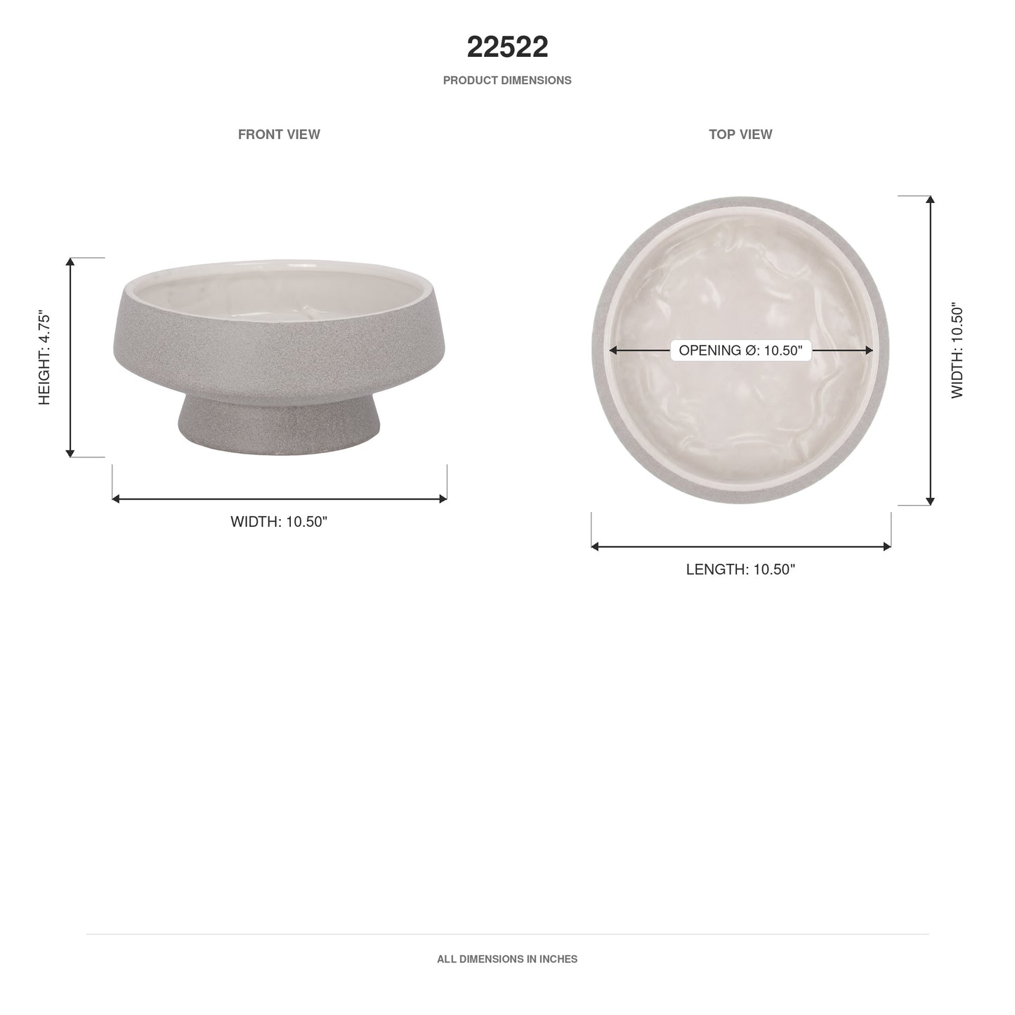 Mystique Ceramic Footed Bowl