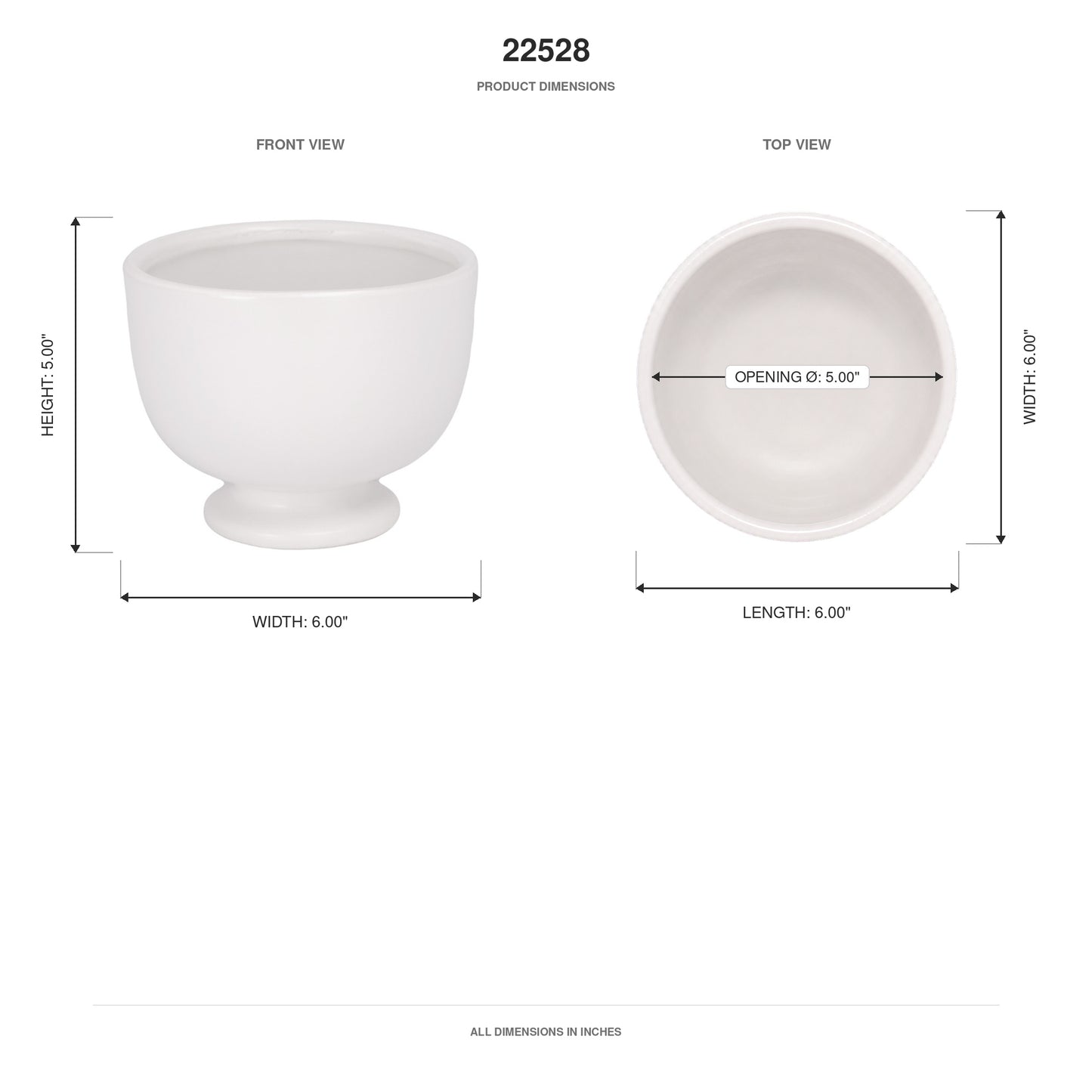 Kerry Ceramic White Pedestal Planter