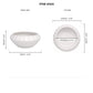 Arwyn White Ceramic Ripped Round Pot