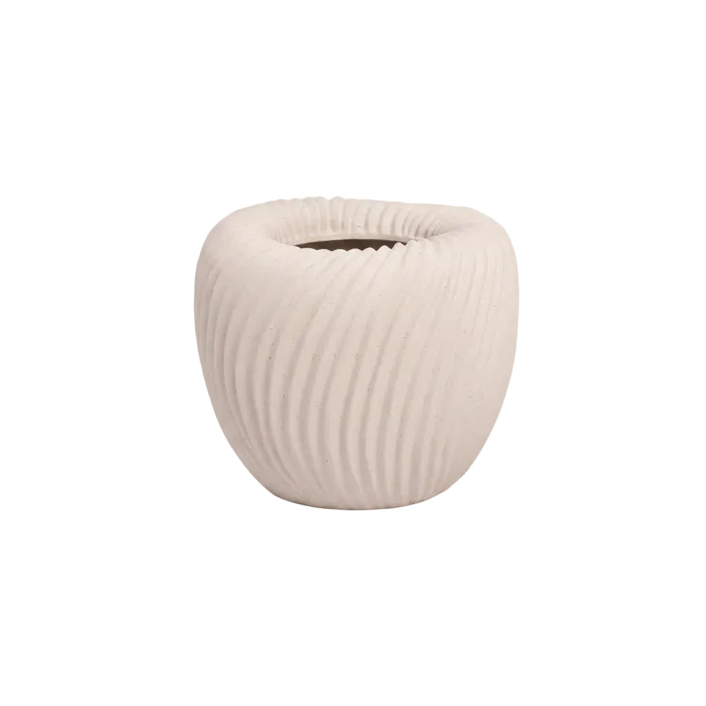 Rhett Rippled Ceramic Planter