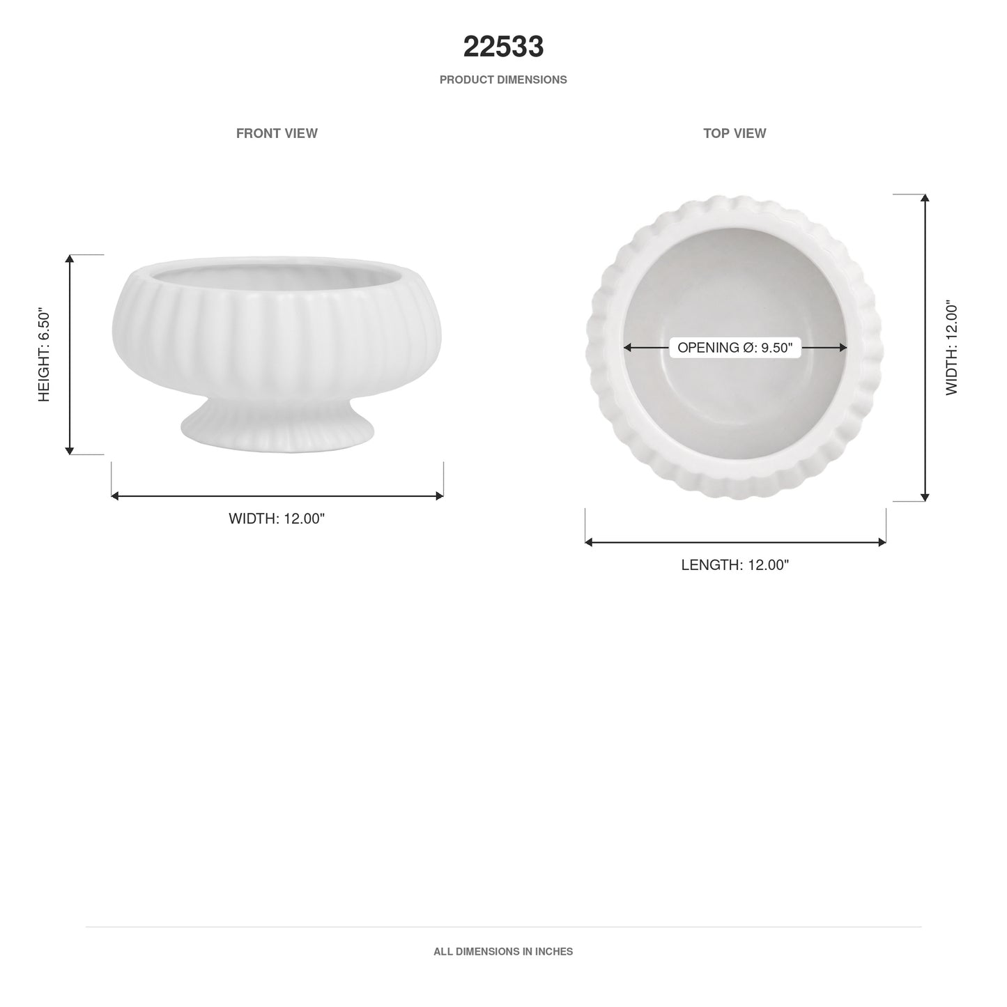 Pavin Off-White Matte Compote Planters