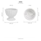 Grellen Rippled Off-White Compote Planters