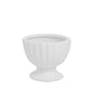 Grellen Rippled Off-White Compote Planters