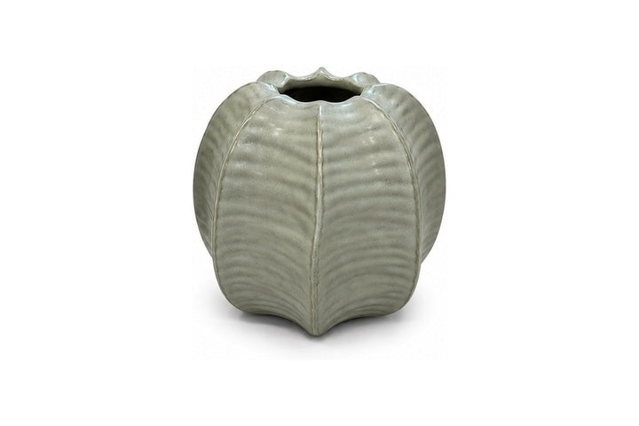 Nanya Pinch-Lobed Ribbed Ceramic Vase