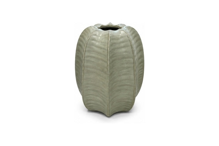 Nanya Pinch-Lobed Ribbed Ceramic Vase