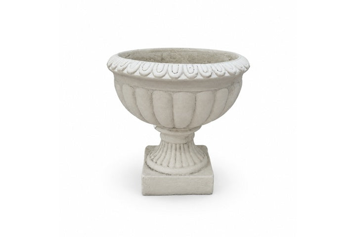 Zale Classic Fluted Garden Urn Planter with Pedestal