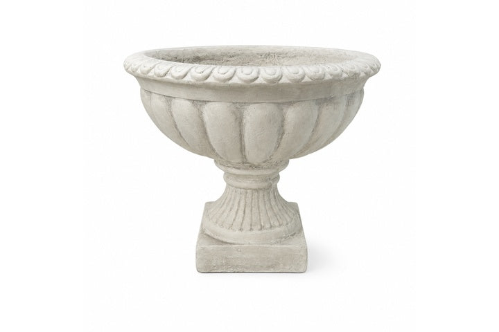 Zale Classic Fluted Garden Urn Planter with Pedestal