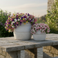 Evgen Rustic Barrel Planter Set (Set of 2)