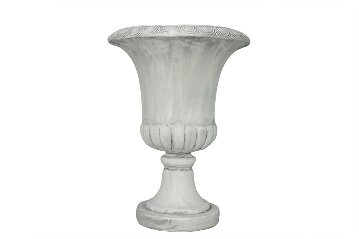 Klavdia Classical Pedestal Urn Planter with Decorative Rim