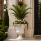 Klavdia Classical Pedestal Urn Planter with Decorative Rim