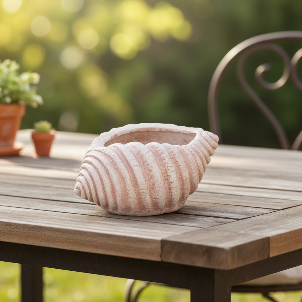 Isabelle Polyresin Seashell Planter