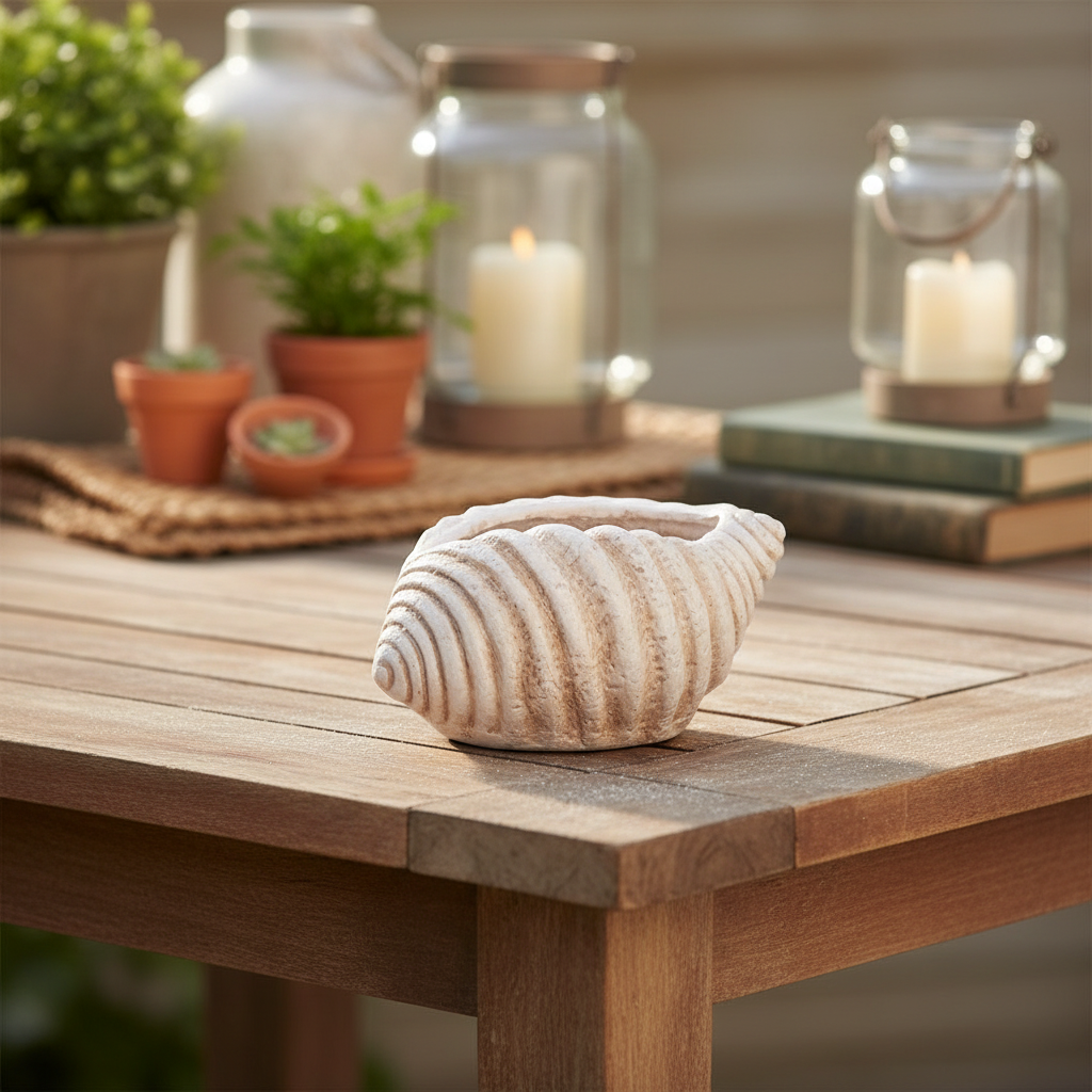 Isabelle Polyresin Seashell Planter