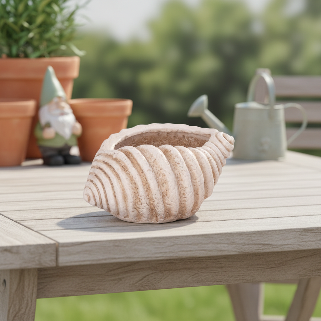 Isabelle Polyresin Seashell Planter