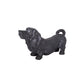 Polyresin Dog Figurine Antique Black-10.00"H