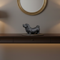 Polyresin Dog Figurine Antique Black-10.00"H