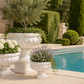 Niomie Cement Low Classic Urn Vase with Tapered Bottom