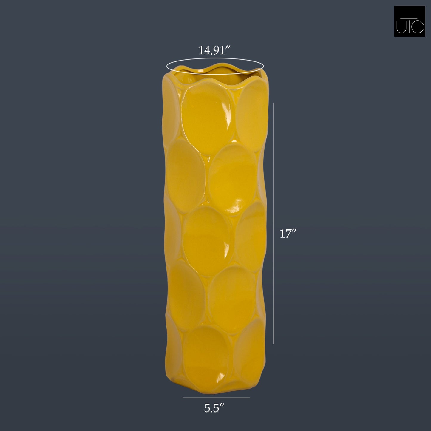 Jaselle Dimpled Ceramic Vase