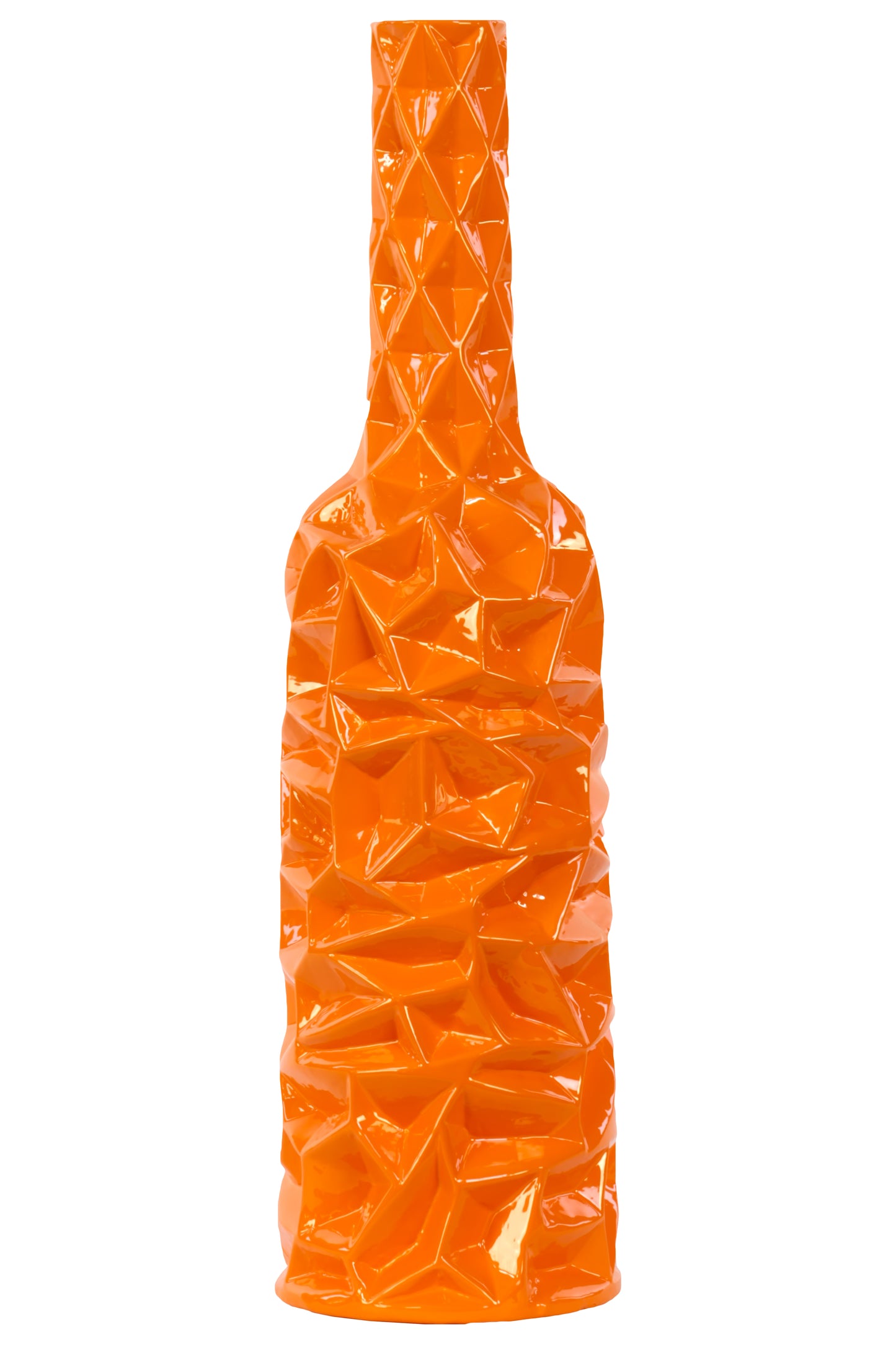 Rippled Ceramic Bottle Vase