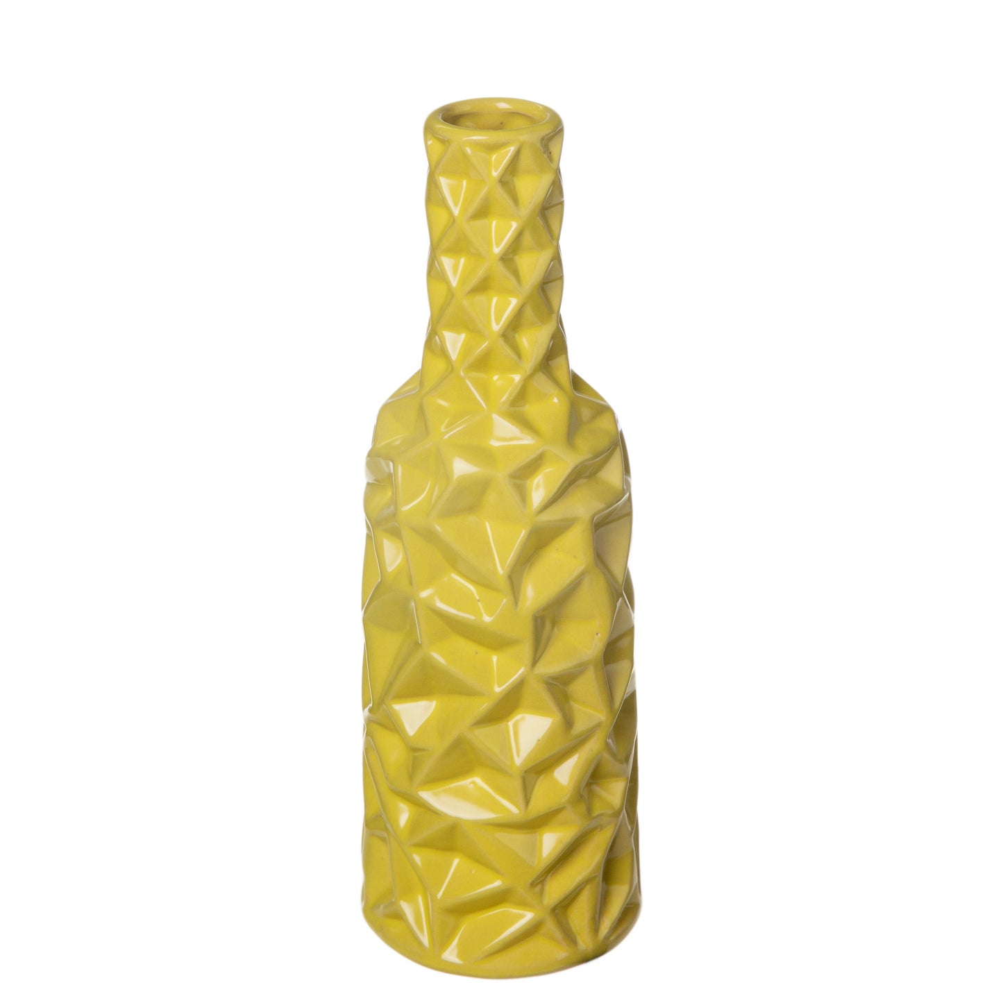 Rippled Ceramic Bottle Vase