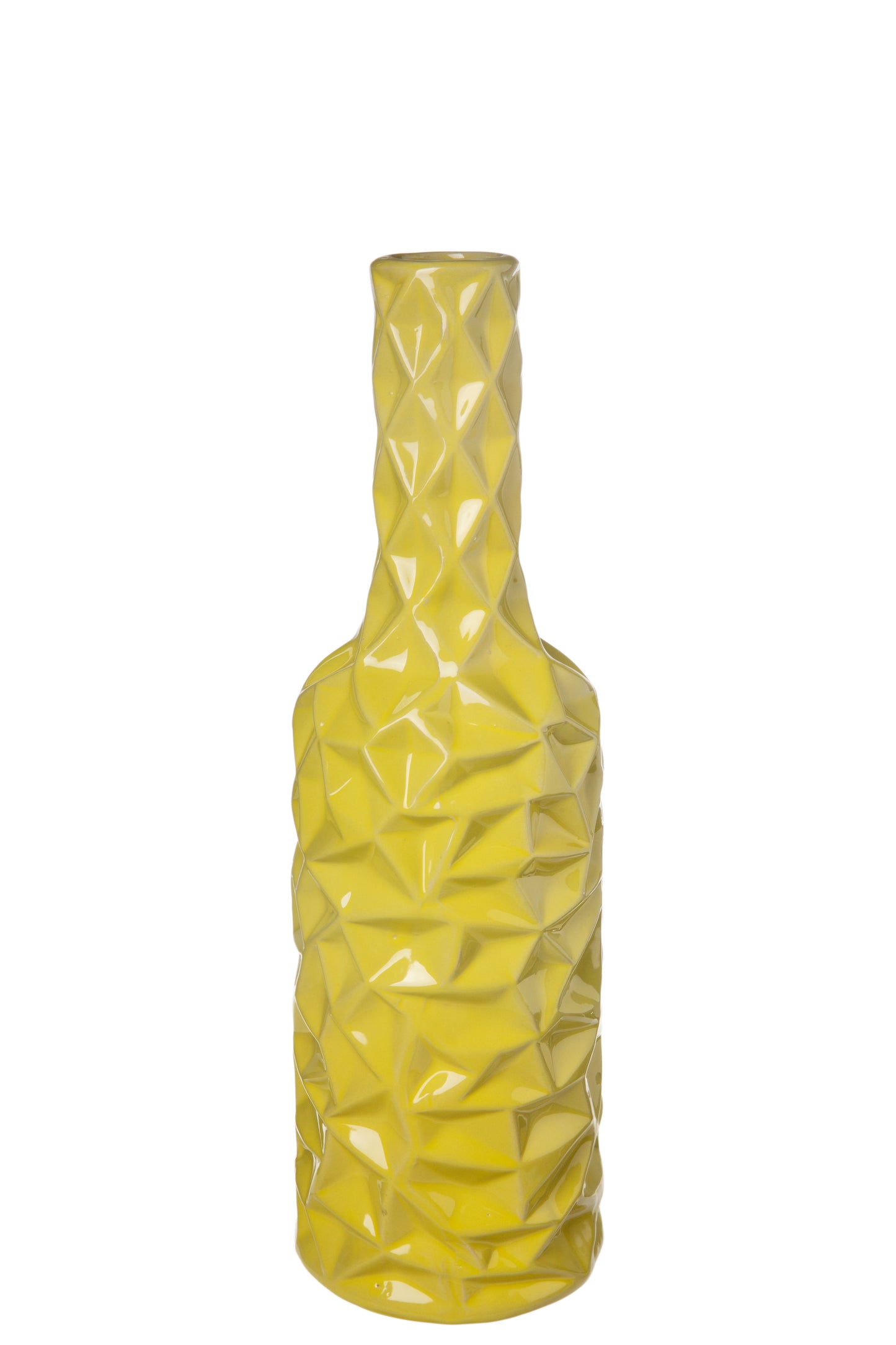 Rippled Ceramic Bottle Vase