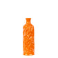 Orange textured vase on a white background