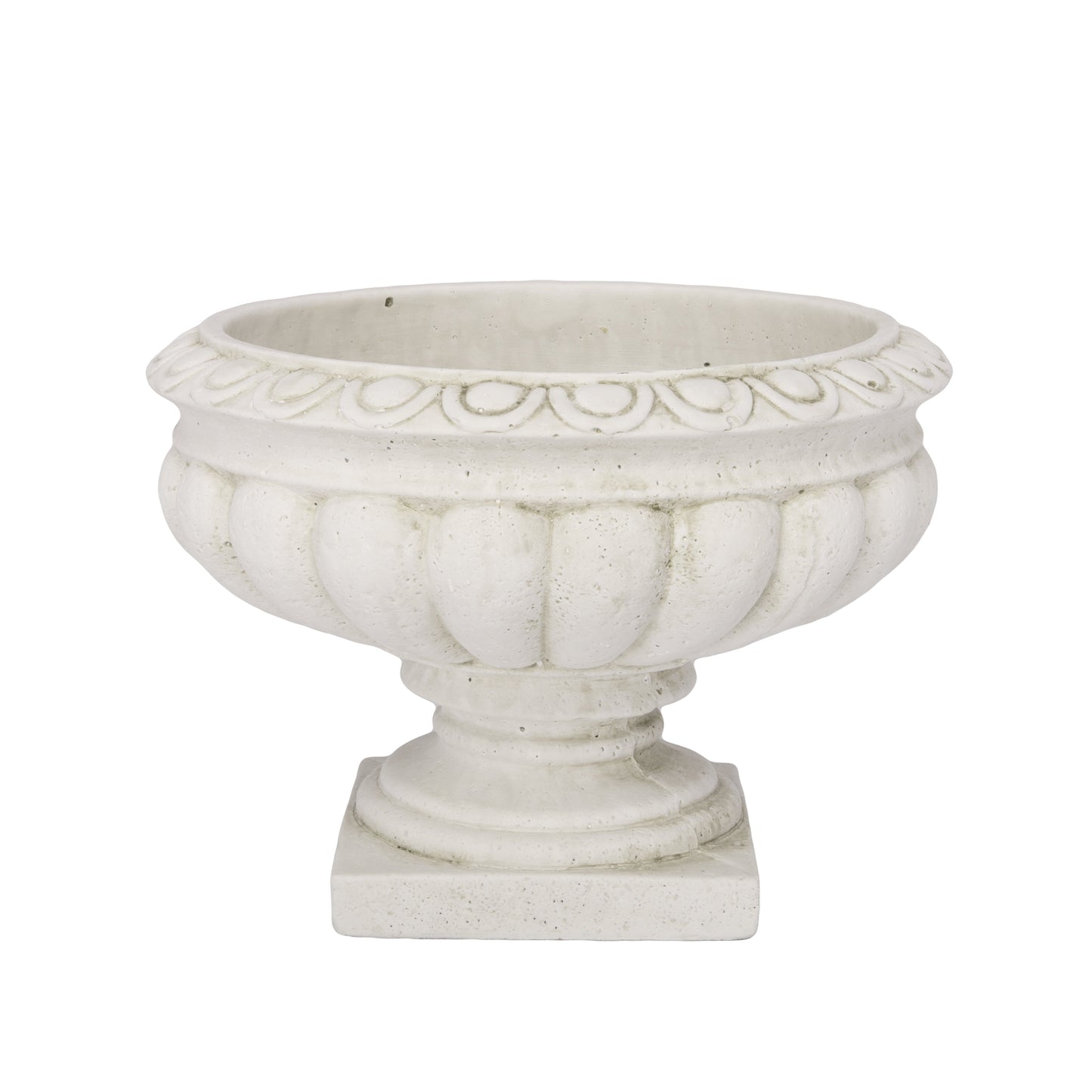 Niomie Cement Low Classic Urn Vase with Tapered Bottom