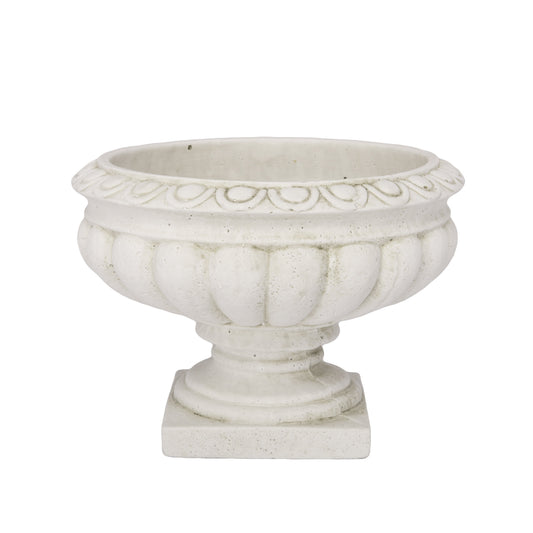 Niomie Cement Low Classic Urn Vase with Tapered Bottom