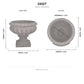 Pavion Low Classic Cement Urn Vase