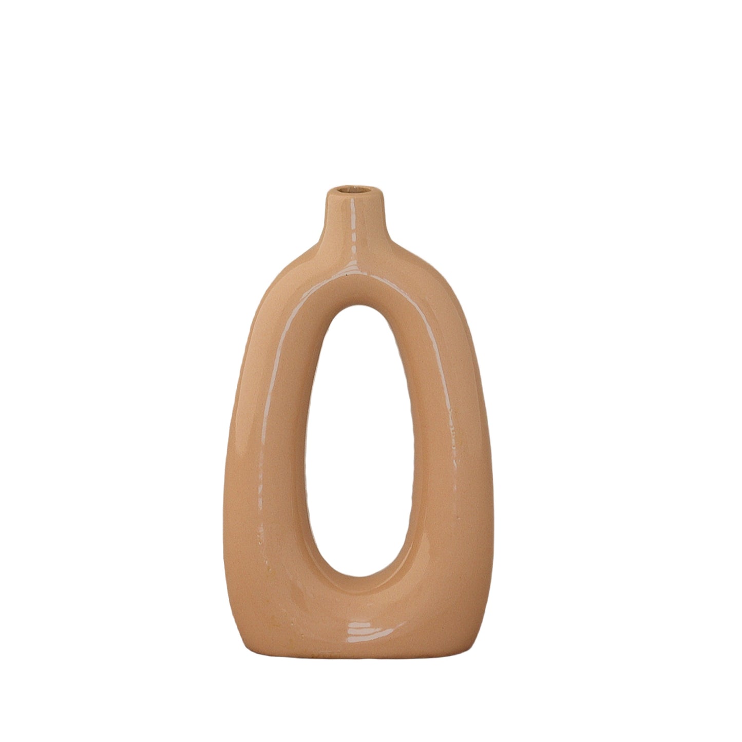 Liana Ceramic Oval Ring Vase