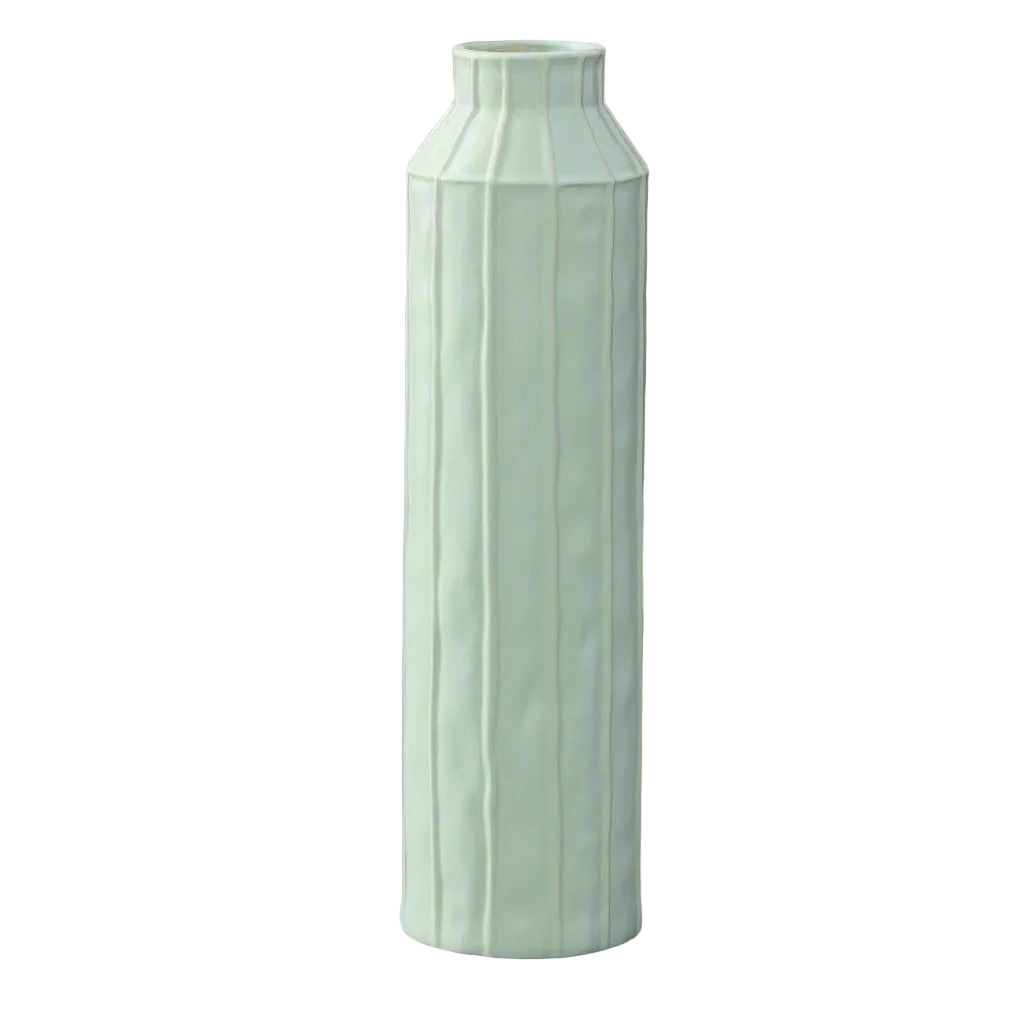 Daven Embossed Column Ceramic Urn Vase