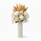 Daven Embossed Column Ceramic Urn Vase